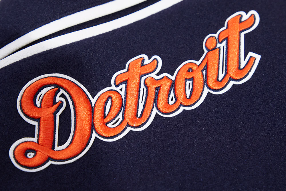 MLB DETROIT TIGERS MASHUP MEN'S RIB WOOL VARSITY JACKET (MIDNIGHT NAVY/ORANGE/MIDNIGHT NAVY) - Image 8
