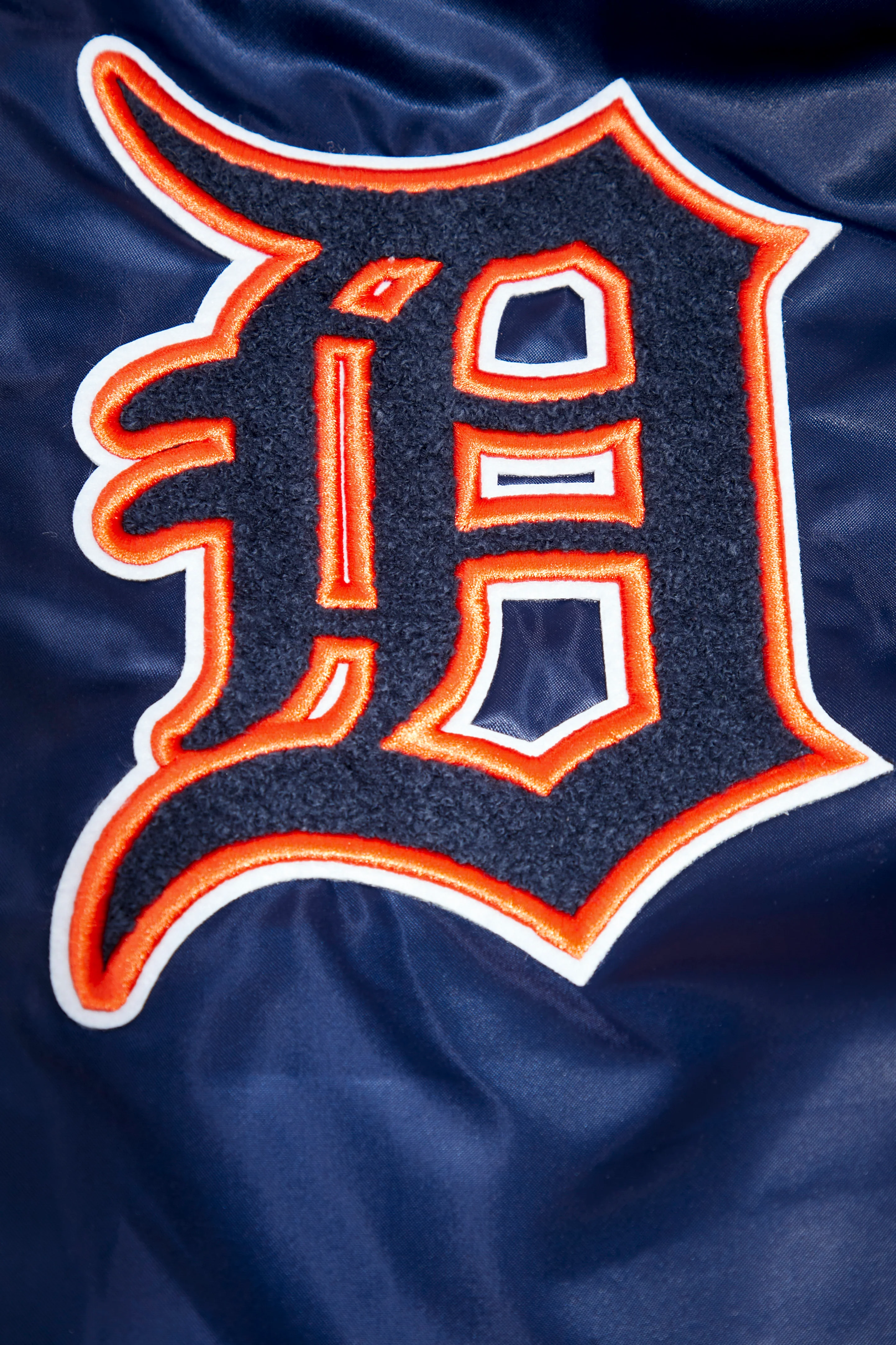MLB DETROIT TIGERS MASHUP MEN'S RIB SATIN JACKET (MIDNIGHT NAVY/ORANGE/MIDNIGHT NAVY) - Image 7