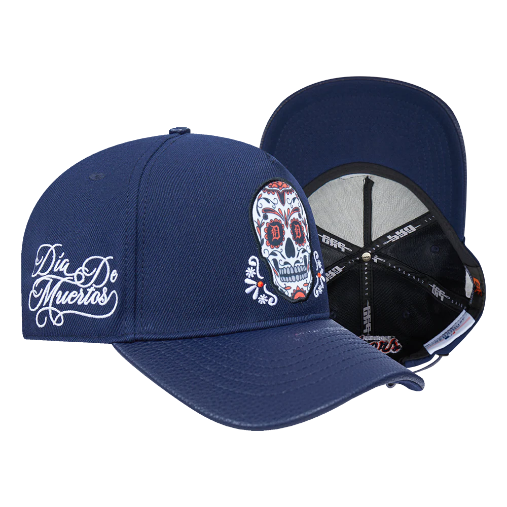 MLB DETROIT TIGERS SUGAR SKULL WOOL BLEND PRO PINCH STRAPBACK (MIDNIGHT NAVY) - Image 7