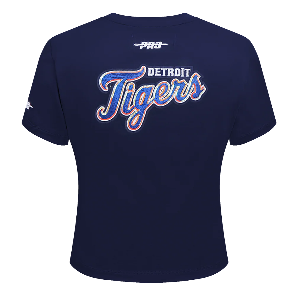 MLB DETROIT TIGERS GAME DAY CLASSICS WOMEN'S SINGLE JERSEY BABY DOLL TOP (MIDNIGHT NAVY) - Image 7