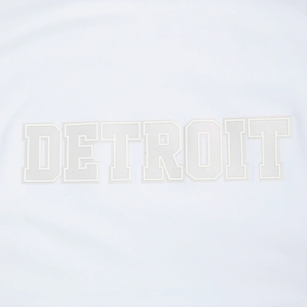 MLB DETROIT TIGERS HOLOGRAM WOMEN'S SINGLE JERSEY BOXY TOP (WHITE) - Image 5