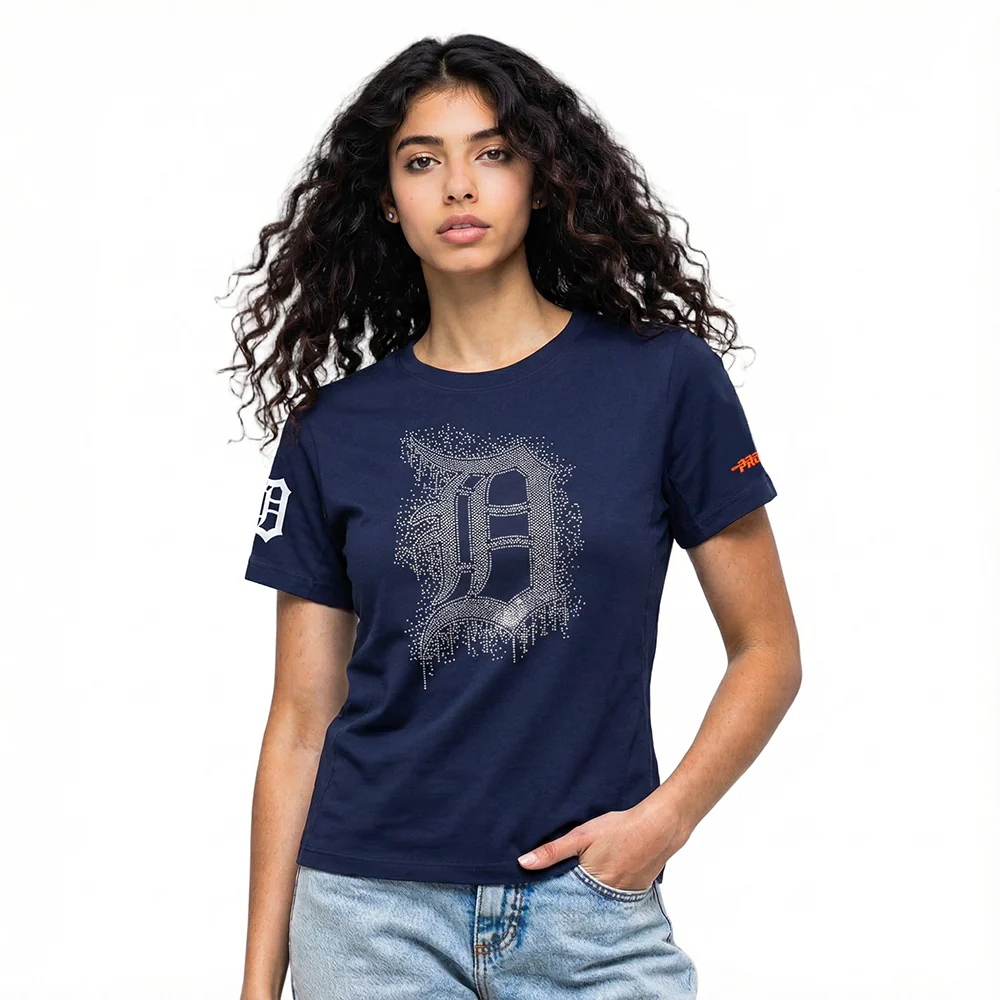 MLB DETROIT TIGERS LEGACY WOMEN'S SJ SLIM FIT TEE (MIDNIGHT NAVY)