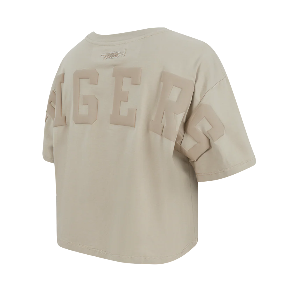 MLB DETROIT TIGERS WINGSPAN WOMEN'S SJ BOXY TEE (TAUPE) - Image 5