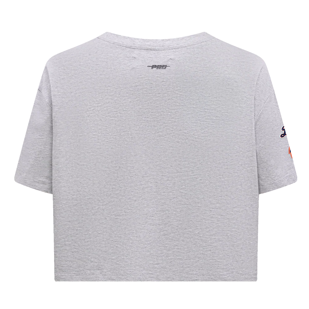 MLB DETROIT TIGERS MASHUP WOMEN'S BOXY TOP (HEATHER GREY) - Image 4