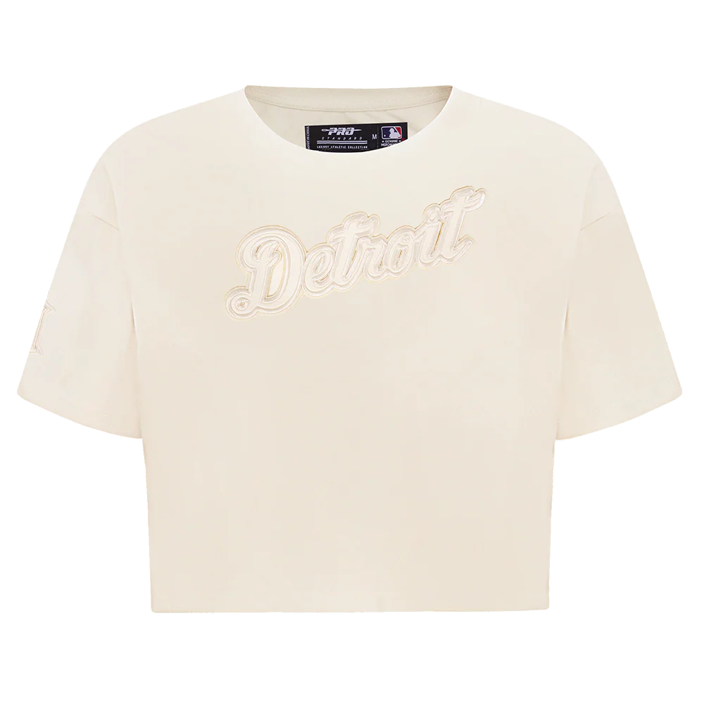 MLB DETROIT TIGERS NEUTRAL WOMEN'S BOXY TOP (EGGSHELL)