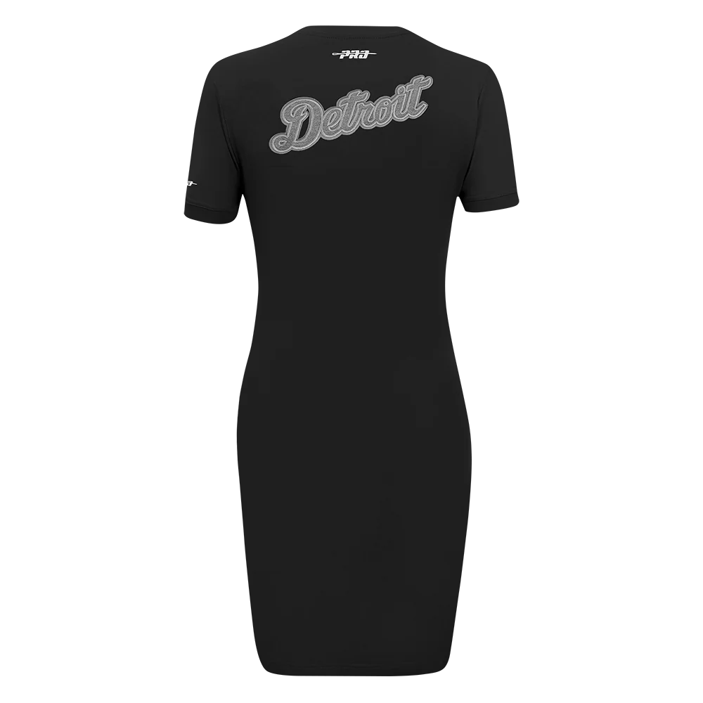 MLB DETROIT TIGERS REVERSE FRENCH TERRY WOMEN'S BODYCON DRESS (BLACK) - Image 7