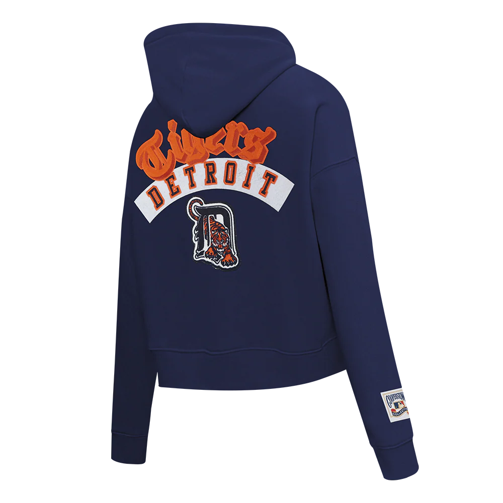 MLB DETROIT TIGERS BEST OF WOMEN'S FLC FZ HOODIE (MIDNIGHT NAVY) - Image 6