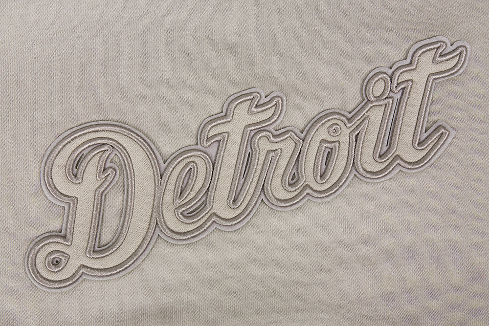 MLB DETROIT TIGERS NEUTRAL CROPPED WOMEN'S PULLOVER HOODIE (TAUPE) - Image 6