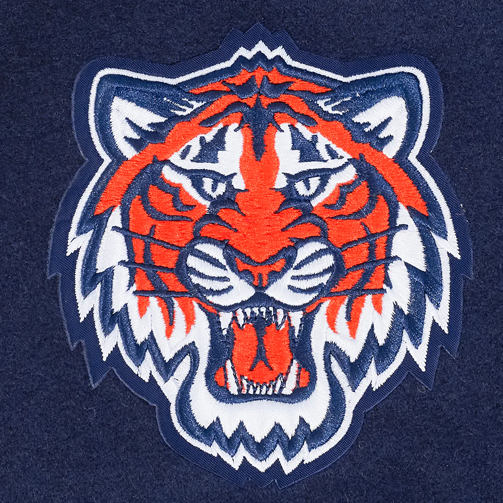 MLB DETROIT TIGERS CLASSIC WOMEN'S WOOL VARSITY JACKET (MIDNIGHT NAVY/WHITE) - Image 5