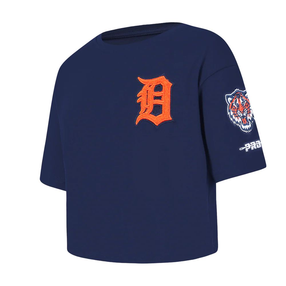 MLB DETROIT TIGERS CLASSIC TODDLER GIRLS SHORT SLEEVE BOXY TOP (MIDNIGHT NAVY) - Image 2