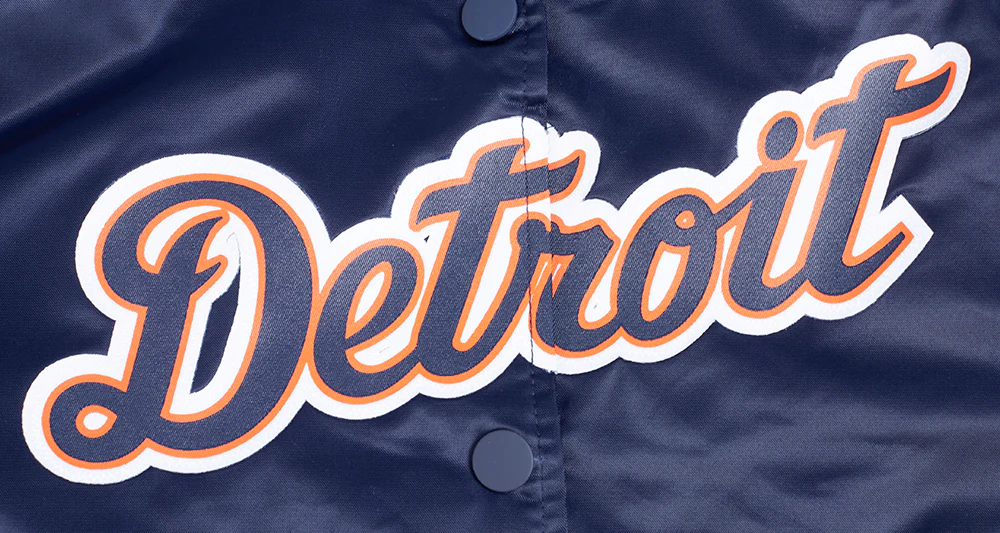 MLB DETROIT TIGERS CLASSIC WOMEN'S SATIN JACKET (MIDNIGHT NAVY) - Image 6