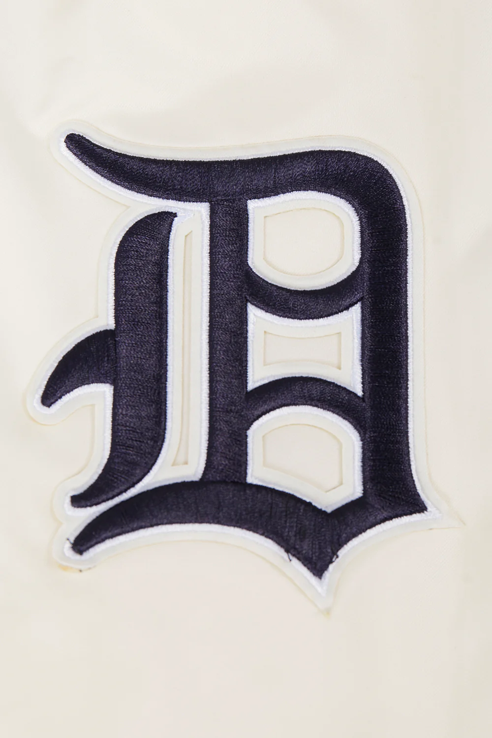 MLB DETROIT TIGERS RETRO CLASSIC WOMEN'S RIB SATIN JACKET (EGGSHELL/MIDNIGHT NAVY) - Image 8