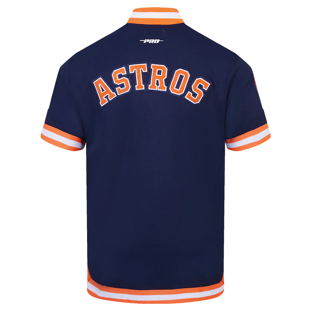 MLB HOUSTON ASTROS CLASSIC MEN'S WARM UP JACKET (MIDNIGHT NAVY/ORANGE) - Image 3