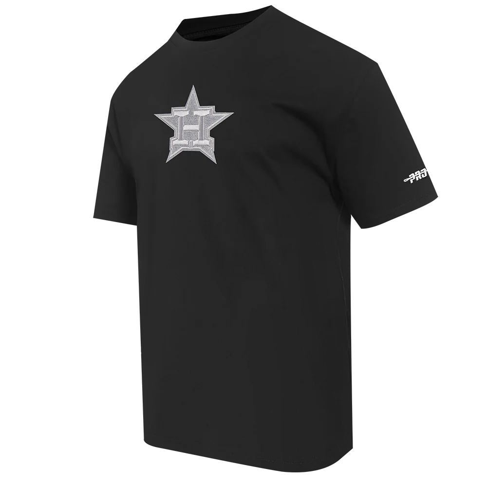 MLB HOUSTON ASTROS REVERSE FRENCH TERRY MEN'S COTTON JERSEY DROP SHOULDER TOP (BLACK) - Image 6