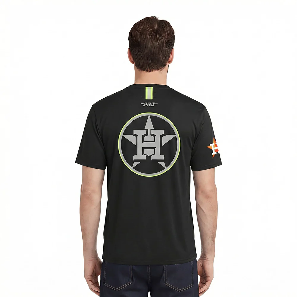 MLB HOUSTON ASTROS UNDER THE LIGHTS MEN'S SINGLE JERSEY TOP (BLACK) - Image 2