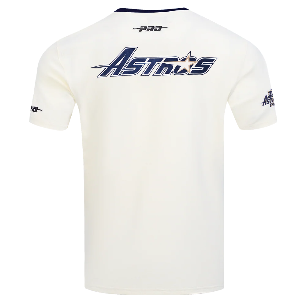 MLB HOUSTON ASTROS RETRO CASCADE MEN'S RINGER TOP (EGGSHELL/ MIDNIGHT NAVY) - Image 3