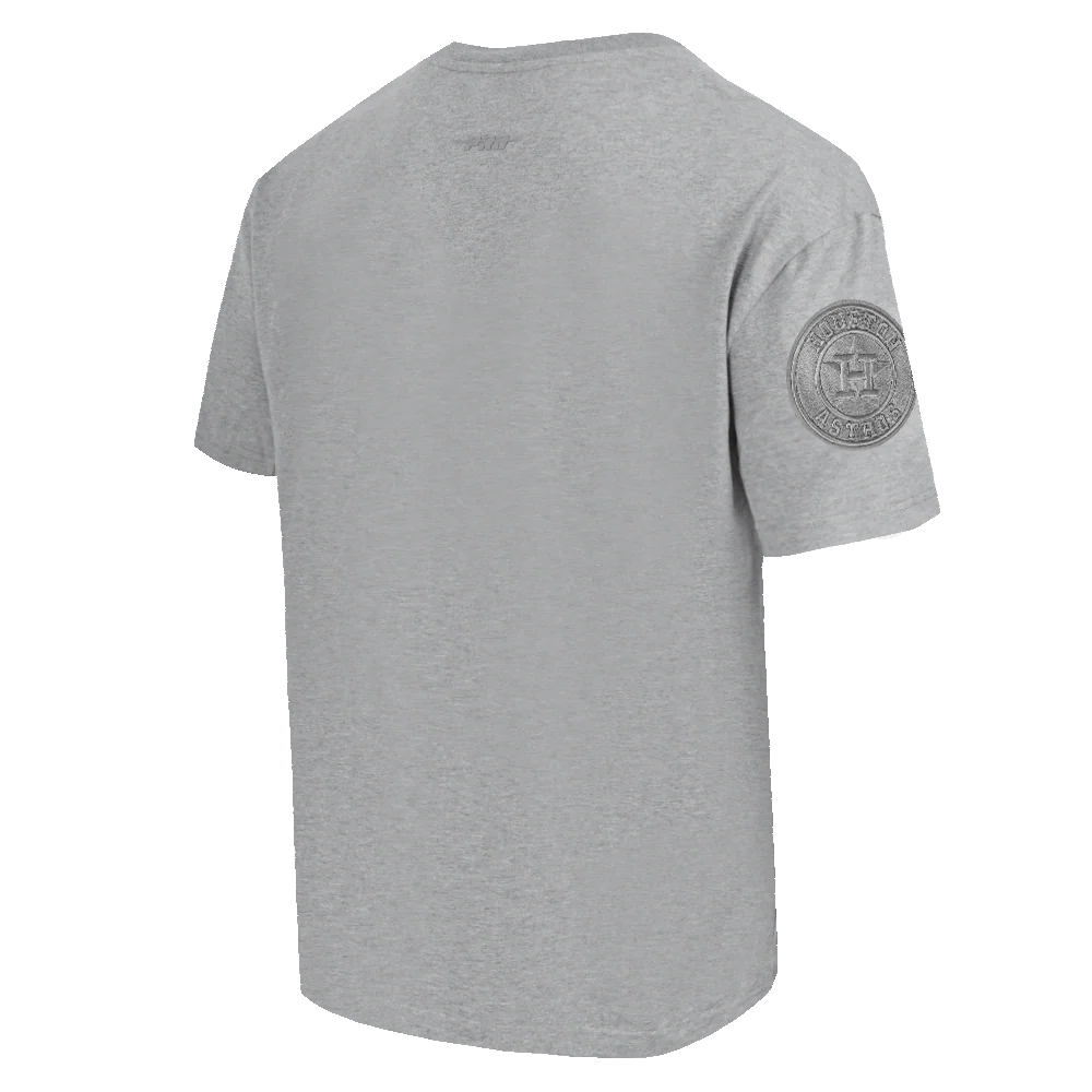 MLB HOUSTON ASTROS NEUTRAL MEN'S DROP SHOULDER TOP (DARK HEATHER GRAY) - Image 4