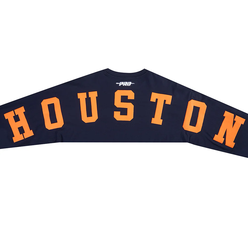 MLB HOUSTON ASTROS WINGSPAN MEN'S DROP SHOULDER LS TEE V2 (MIDNIGHT NAVY) - Image 7