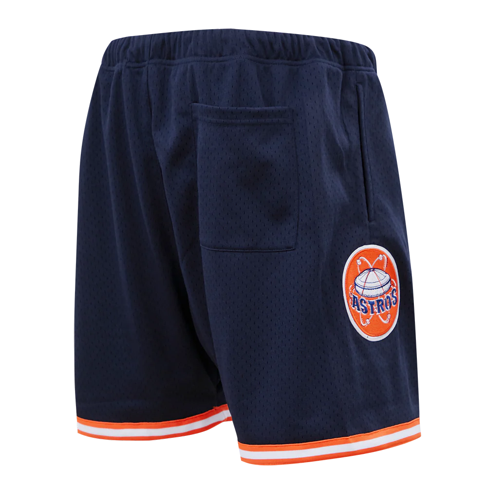MLB HOUSTON ASTROS RETRO MEN'S MESH SHORT (MIDNIGHT NAVY / ORANGE) - Image 4