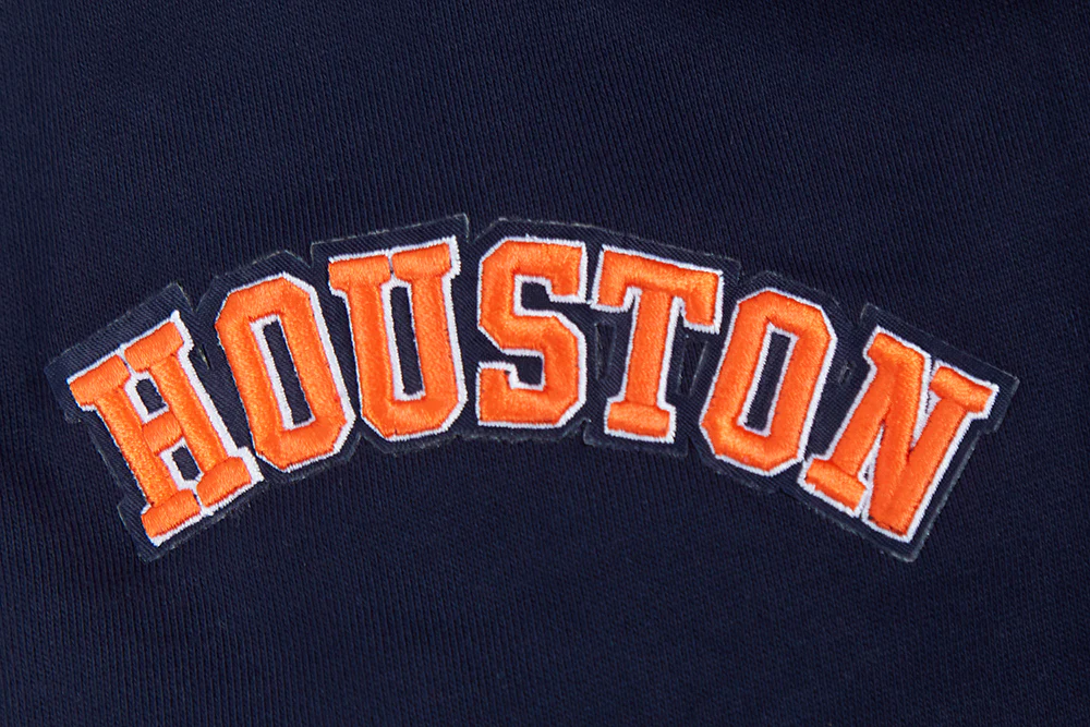 MLB HOUSTON ASTROS AREA CODE MEN'S RIB FLEECE PULLOVER HOODIE (MIDNIGHT NAVY/ORANGE/MIDNIGHT NAVY) - Image 6