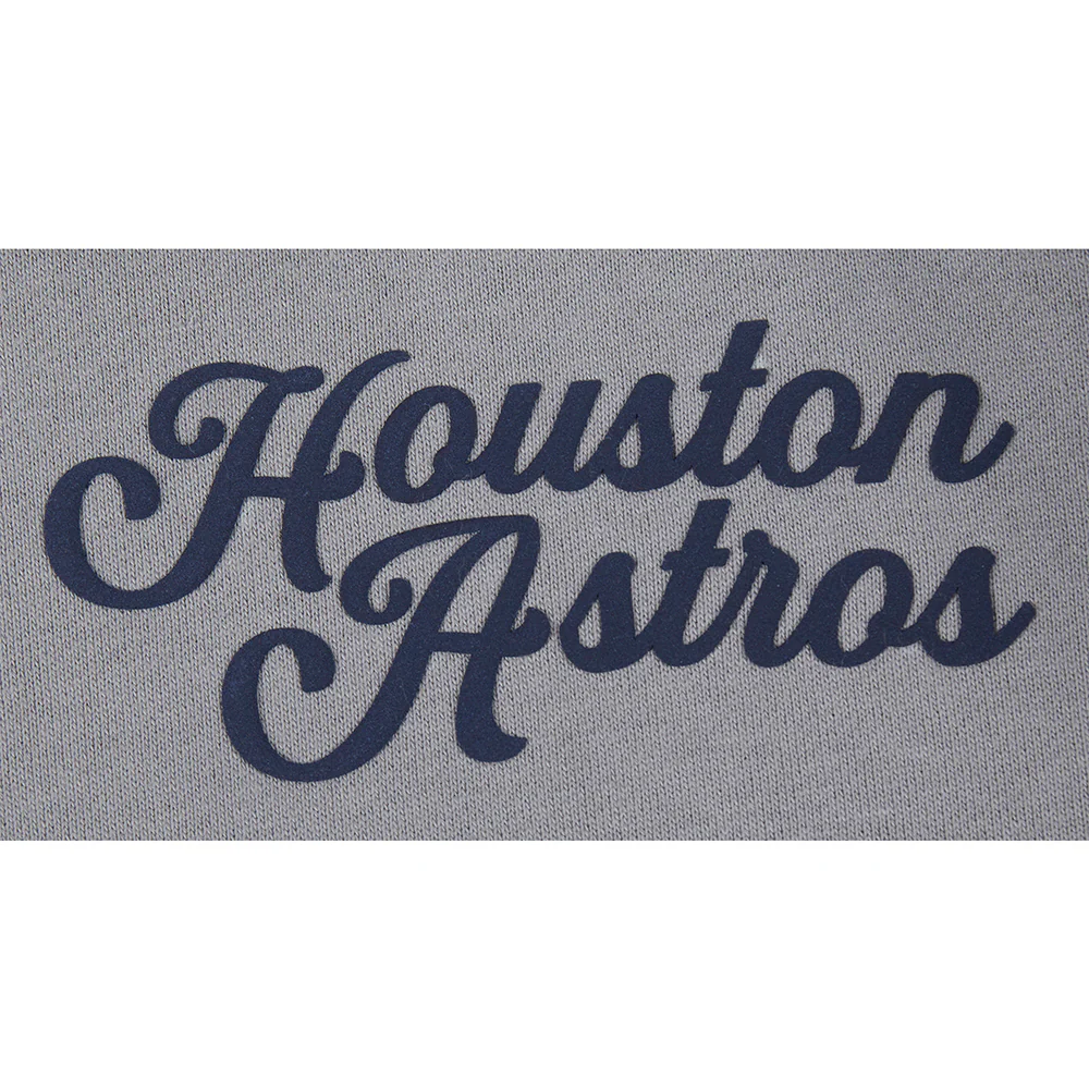 MLB HOUSTON ASTROS SOUVENIR MEN'S FLEECE PULLOVER HOODIE (GRAY) - Image 7