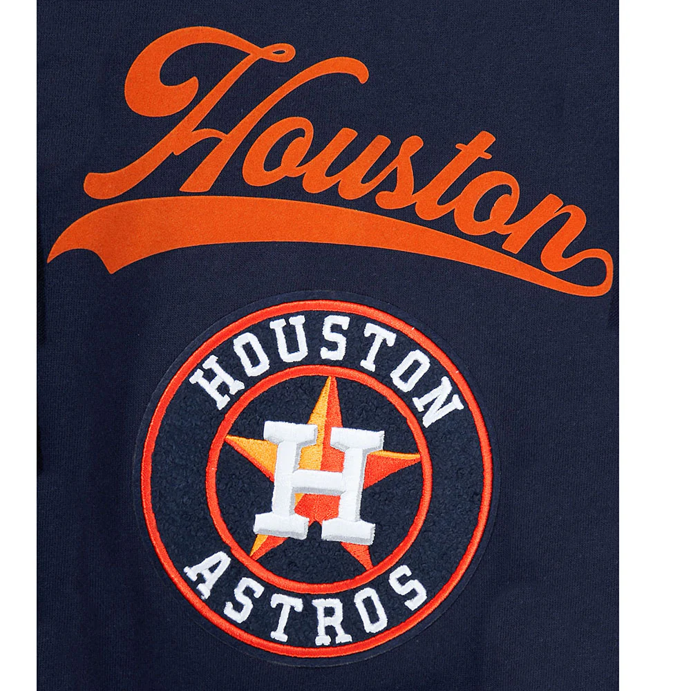 MLB HOUSTON ASTROS LIVING LARGE MEN'S DROP SHOULDER FLC PO HOODIE (MIDNIGHT NAVY) - Image 5