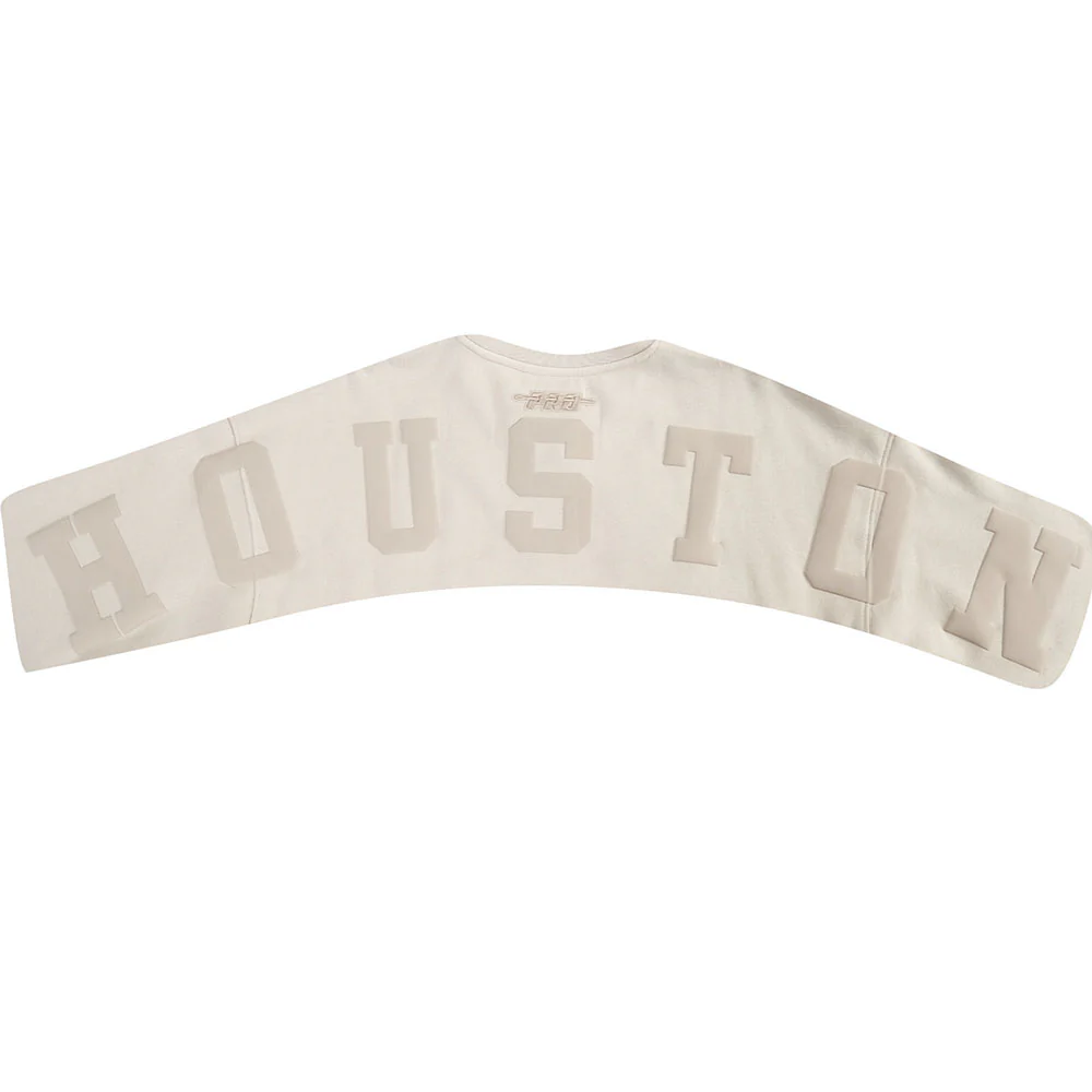 MLB HOUSTON ASTROS WINGSPAN MEN'S DROP SHOULDER FLC CREWNECK (TAUPE) - Image 6