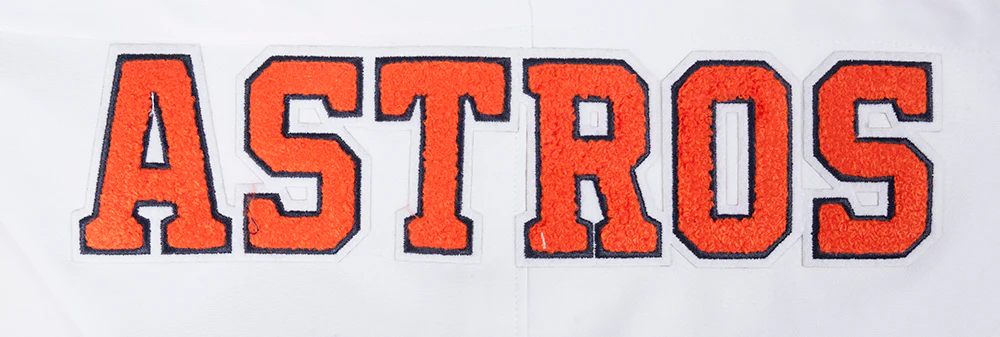 MLB HOUSTON ASTROS CLASSIC CHENILLE MEN'S FULL ZIP PULLOVER HOODIE (WHITE) - Image 5