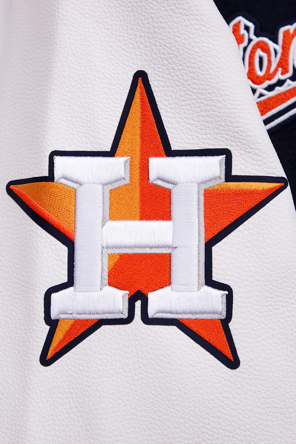 MLB HOUSTON ASTROS SCRIPT TAIL MEN'S RIB WOOL VARSITY (MIDNIGHT NAVY/ORANGE/MIDNIGHT NAVY) - Image 8