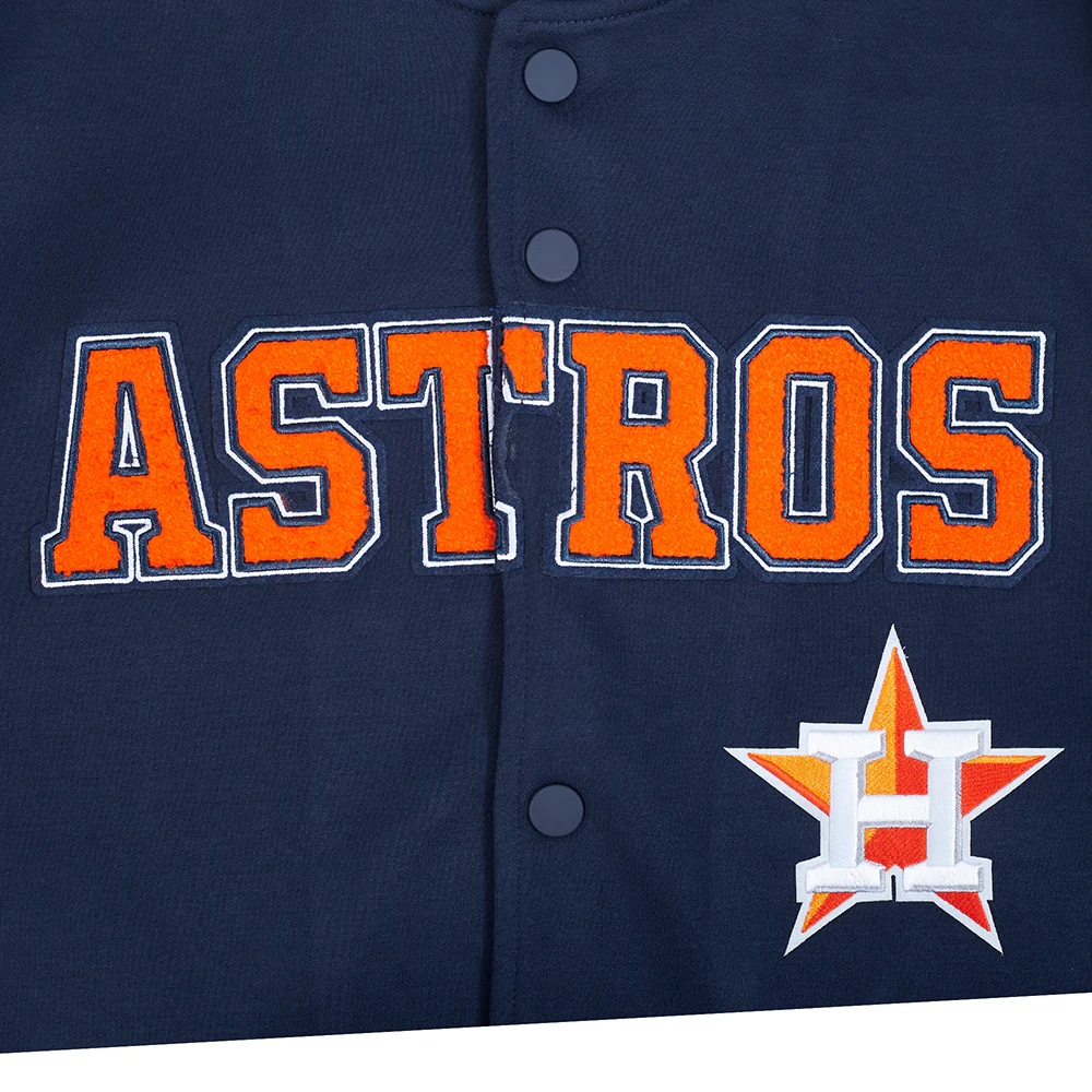 MLB HOUSTON ASTROS CURRENT LOGO PRO GAME DAY MEN'S DOUBLE KNIT JACKET (MIDNIGHT NAVY/WHITE) - Image 5