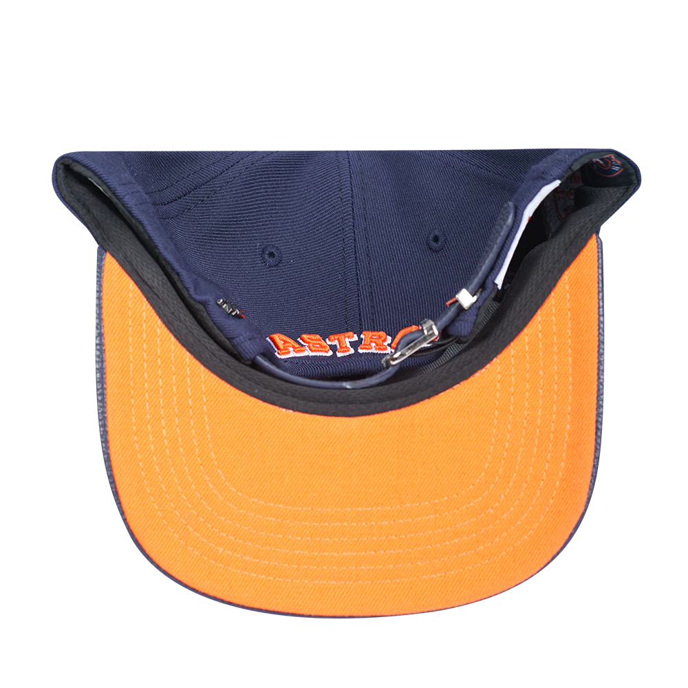 MLB HOUSTON ASTROS MASHUP UNISEX WOOL LEATHER STRAPBACK HAT (MIDNIGHT NAVY) - Image 7