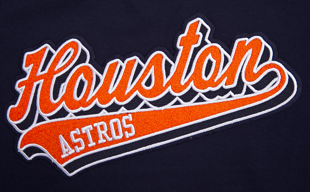 MLB HOUSTON ASTROS SCRIPT TAIL WOMEN'S SINGLE JERSEY BOXY TOP (MIDNIGHT NAVY) - Image 5