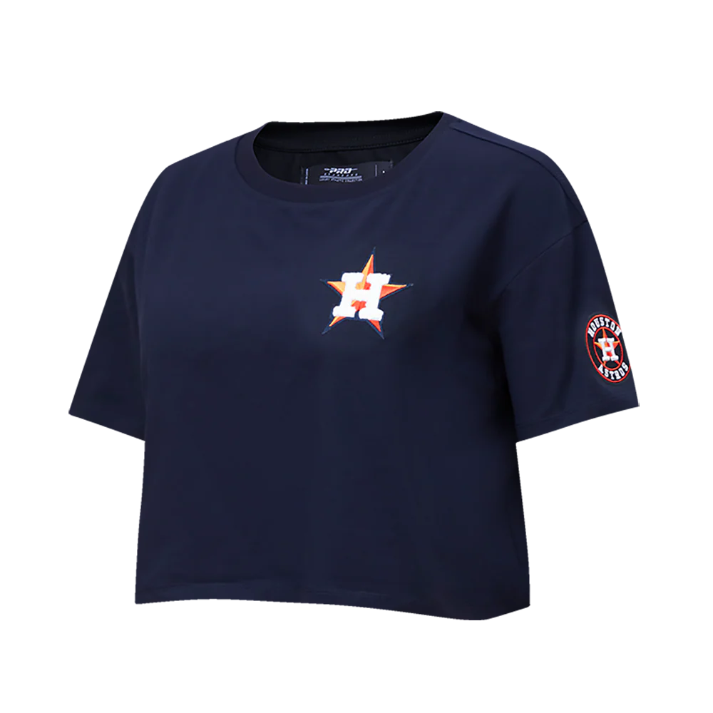 MLB HOUSTON ASTROS CLASSIC WOMEN'S BOXY TOP (MIDNIGHT NAVY) - Image 2