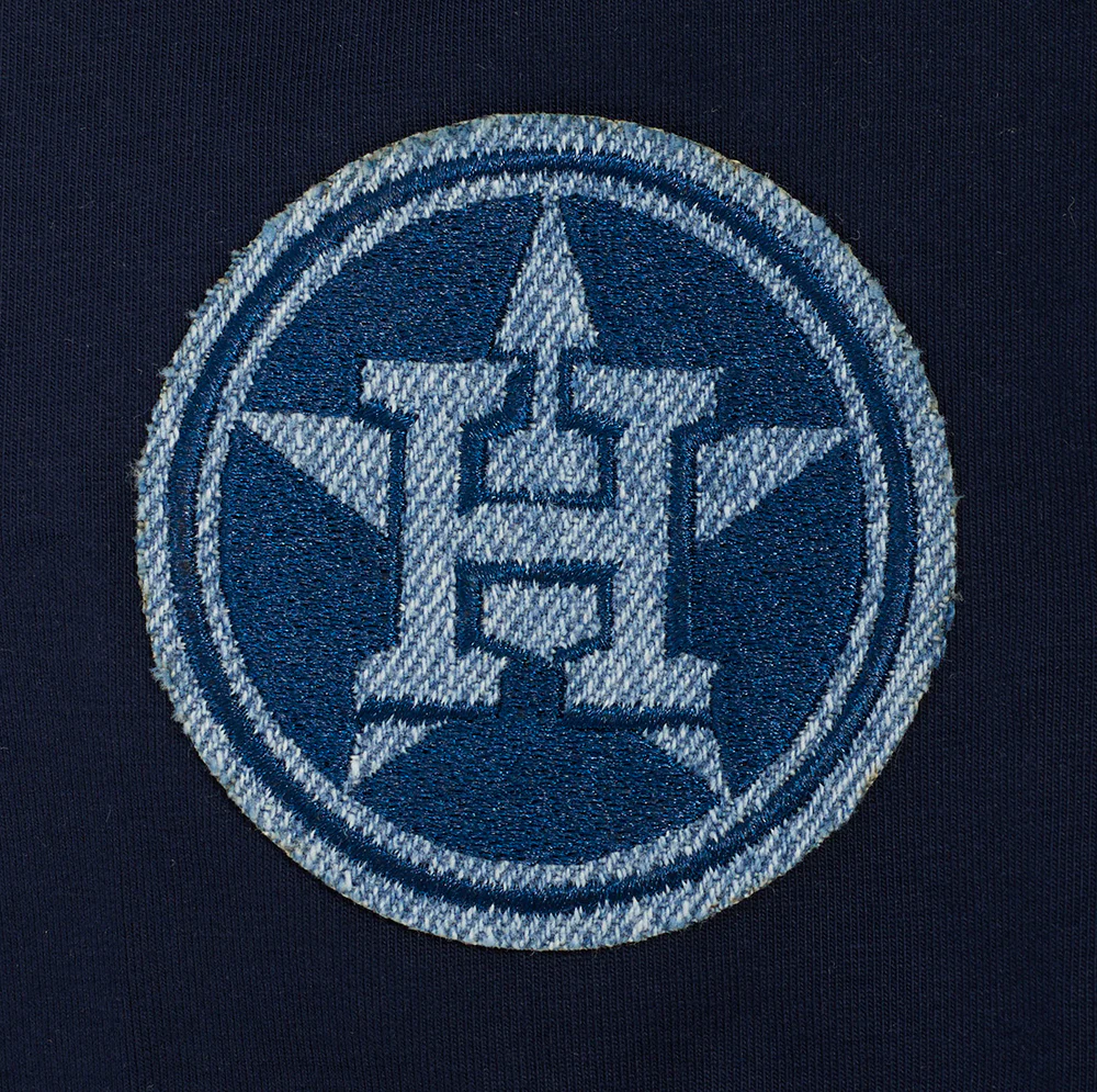 MLB HOUSTON ASTROS VARSITY BLUES WOMEN'S BOXY TOP (MIDNIGHT NAVY) - Image 7