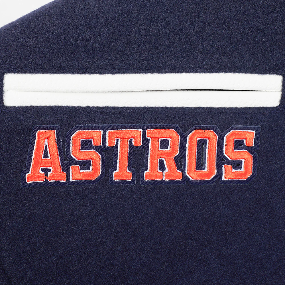MLB HOUSTON ASTROS CLASSIC BIG BOYS WOOL VARSITY JACKET (MIDNIGHT NAVY/WHITE) - Image 6