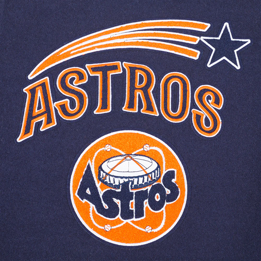 MLB HOUSTON ASTROS RETRO CLASSIC BIG BOYS RIB WOOL VARSITY JACKET (MIDNIGHT NAVY/ORANGE/MIDNIGHT NAVY) - Image 10