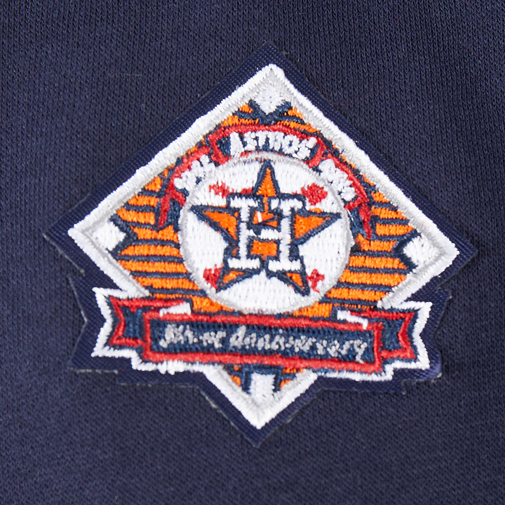 MLB HOUSTON ASTROS RETRO CLASSIC BIG GIRLS RIB FLEECE CREWNECK (MIDNIGHT NAVY/ORANGE/MIDNIGHT NAVY) - Image 5