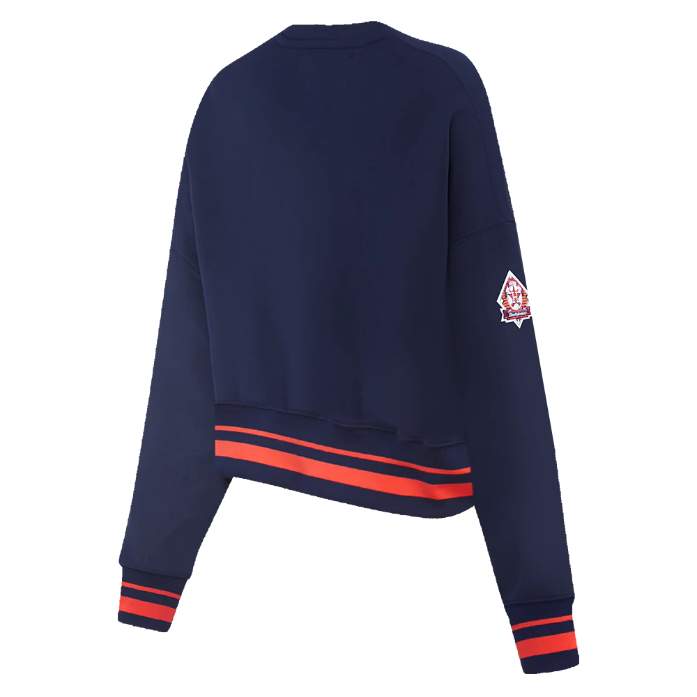 MLB HOUSTON ASTROS RETRO CLASSIC WOMEN'S CREWNECK (MIDNIGHT NAVY/ORANGE/MIDNIGHT NAVY) - Image 3