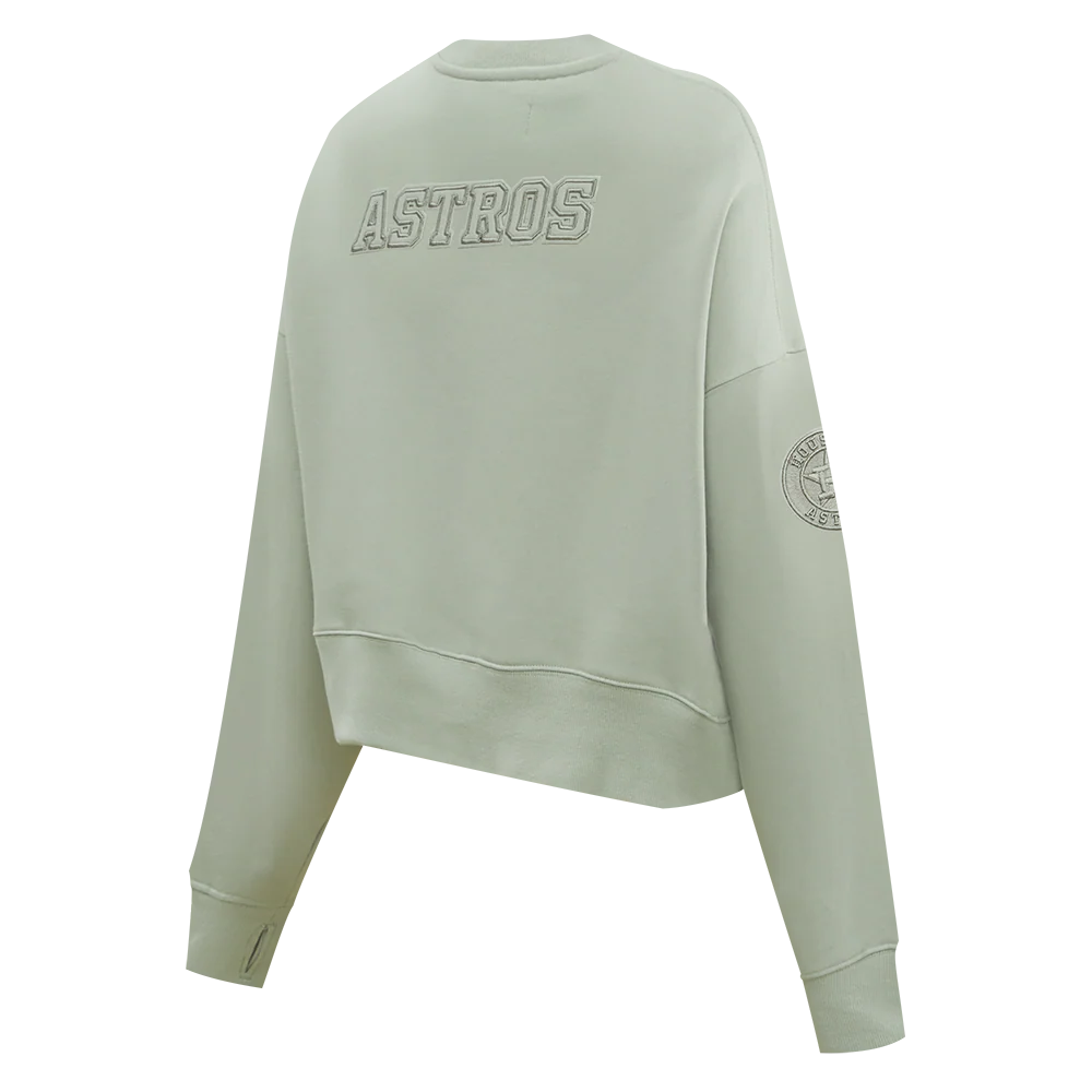 MLB HOUSTON ASTROS NEUTRAL WOMEN'S CREWNECK (MOSS) - Image 3