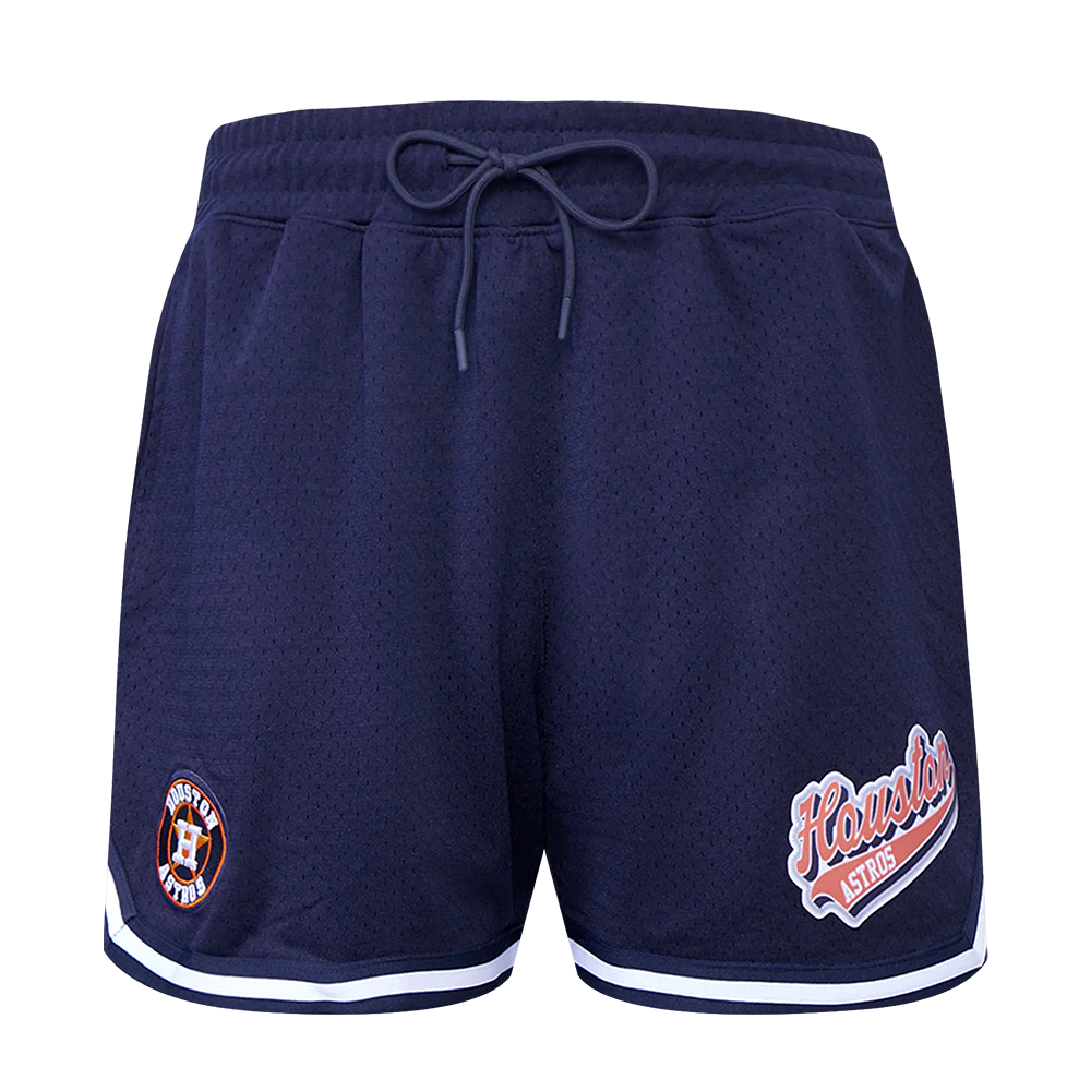 MLB HOUSTON ASTROS SCRIPT TAIL WOMEN'S MESH TAPE SHORT (MIDNIGHT NAVY) - Image 2