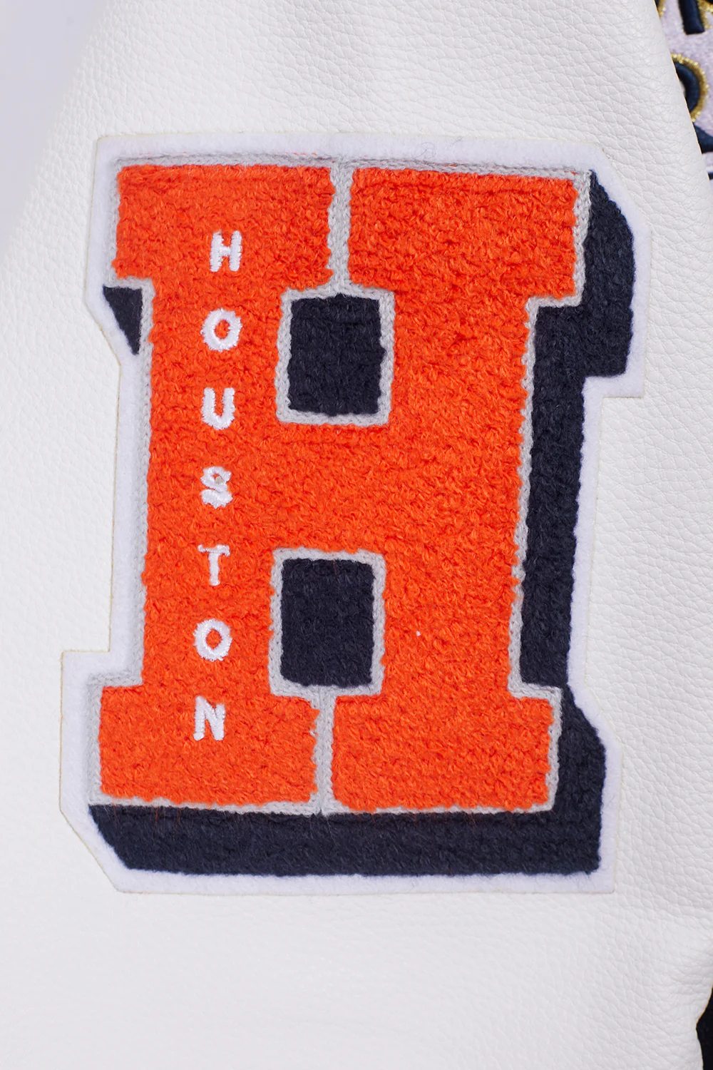 MLB HOUSTON ASTROS MASHUP WOMEN'S RIB WOOL VARSITY JACKET (MIDNIGHT NAVY/ORANGE/MIDNIGHT NAVY) - Image 7