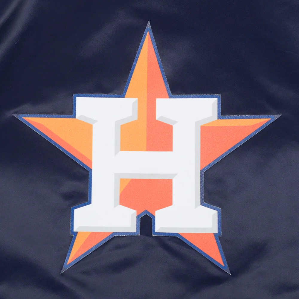 MLB HOUSTON ASTROS CLASSIC WOMEN'S SATIN JACKET (MIDNIGHT NAVY) - Image 6