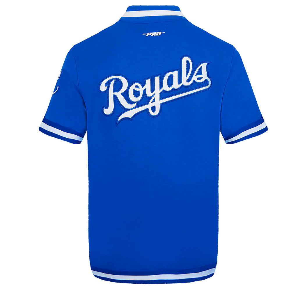 MLB KANSAS CITY ROYALS CLASSIC MEN'S WARM UP JACKET (ROYAL BLUE) - Image 3