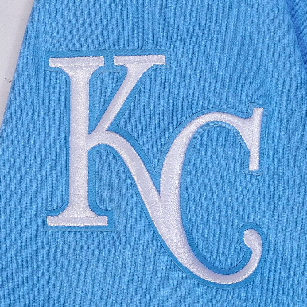 MLB KANSAS CITY ROYALS BOBBY WITT JR. #7 CLASSIC MEN'S SHORT SLEEVE PULLOVER HOODIE (UNIVERSITY BLUE) - Image 6