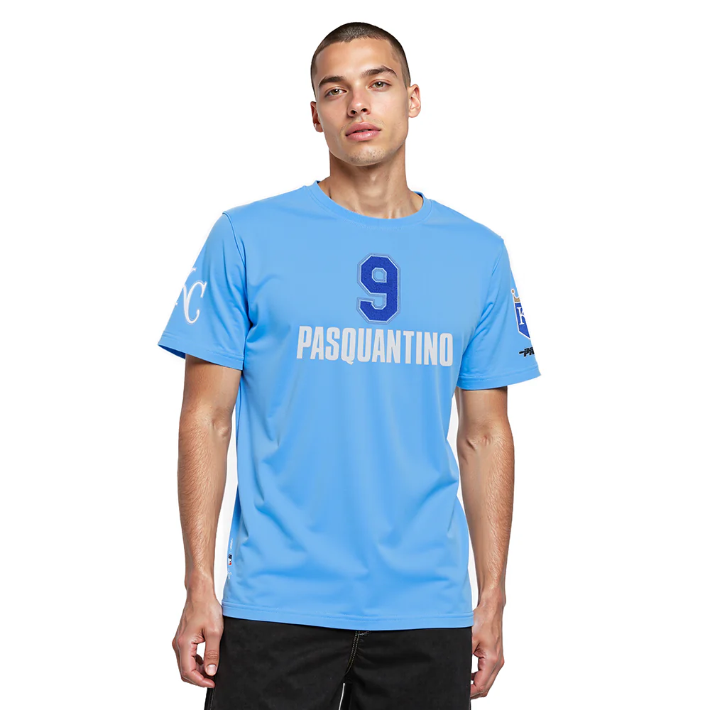 MLB KANSAS CITY ROYALS VINNIE PASQUANTINO #9 CLASSIC M SINGLE JERSEY MEN'S TOP (UNIVERSITY BLUE)