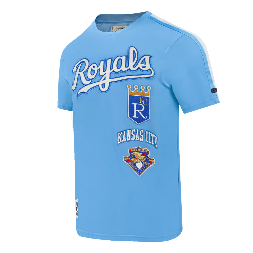 MLB KANSAS CITY ROYALS RETRO CLASSIC MEN'S STRIPED TOP (UNIVERSITY BLUE) - Image 2