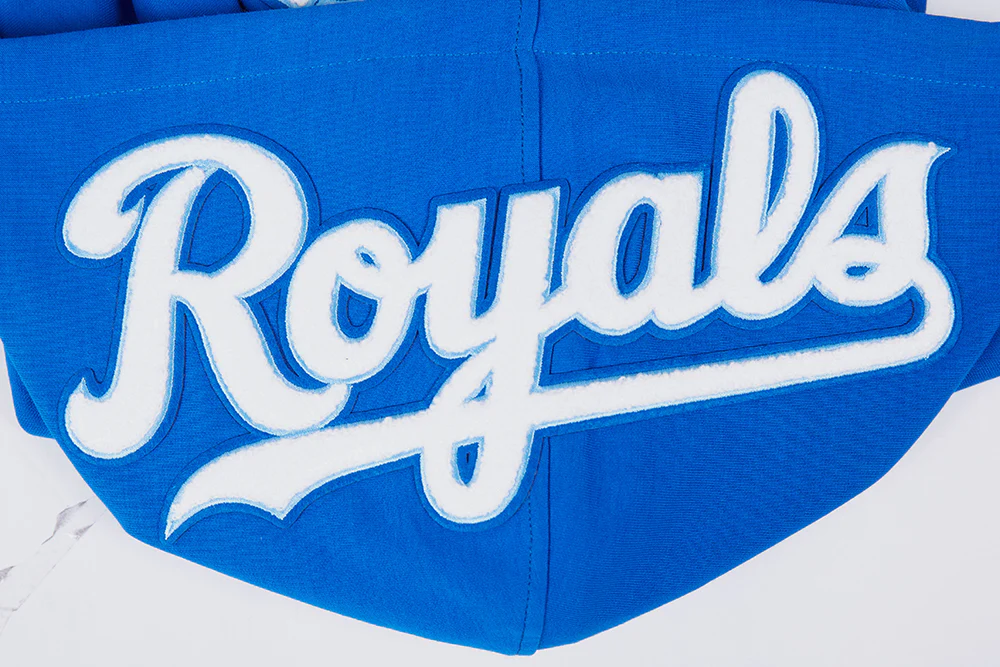 MLB KANSAS CITY ROYALS CLASSIC CHENILLE MEN'S PULLOVER HOODIE (ROYAL BLUE) - Image 8