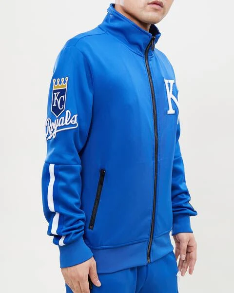 MLB KANSAS CITY ROYALS CLASSIC MEN'S TRACK JACKET (ROYAL BLUE) - Image 2