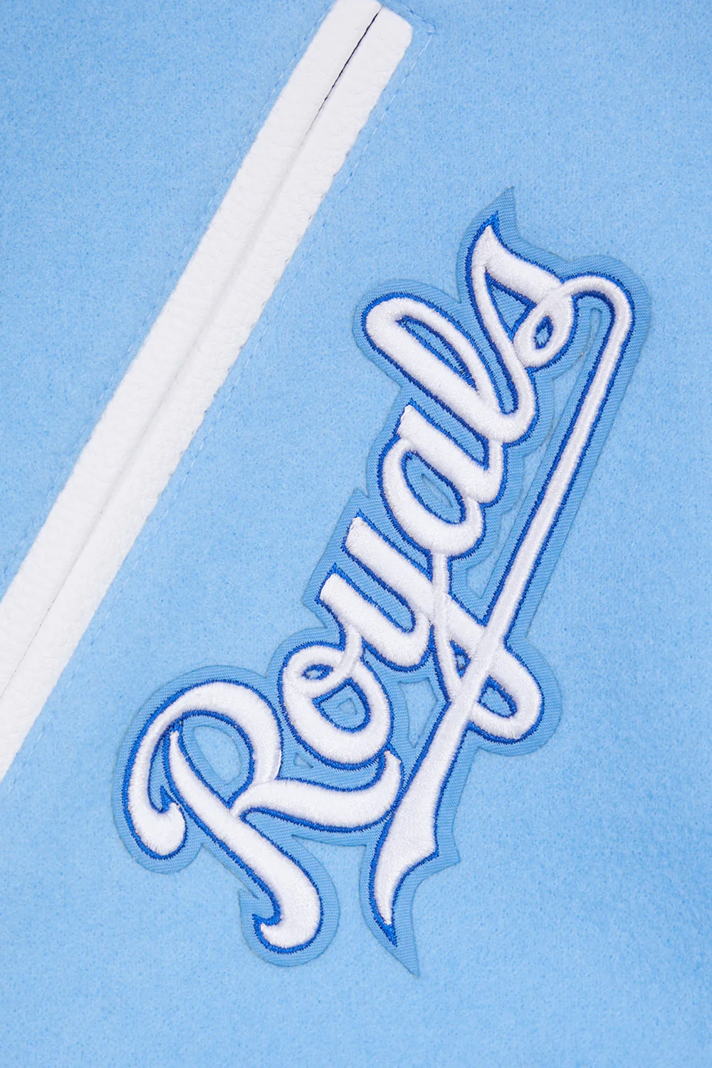 MLB KANSAS CITY ROYALS RETRO CLASSIC MEN'S RIB WOOL VARSITY JACKET (UNIVERSITY BLUE/WHITE) - Image 8