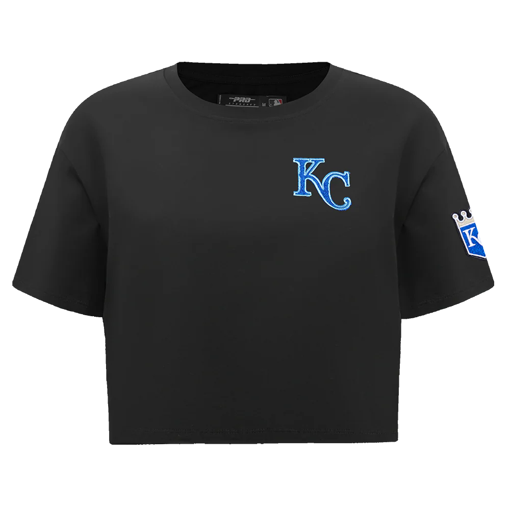 MLB KANSAS CITY ROYALS CLASSIC WOMEN'S BOXY TOP (BLACK)